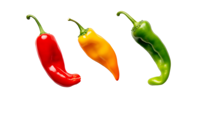 set of chili peppers