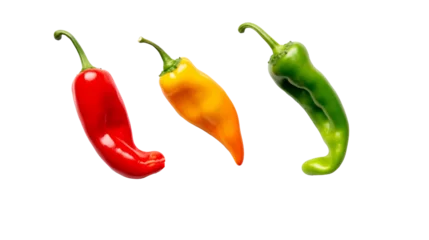 Foto auf Acrylglas Scharfe Chili-pfeffer set of chili peppers