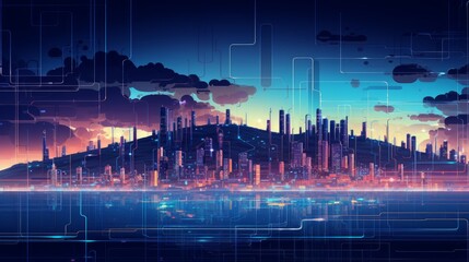 Pixelated Futures: Abstract pixel art showcasing scenes of future cities, AI interactions, and renewable energy integration | generative AI