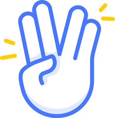 the spocker hand emoji sticker icon