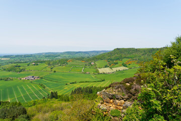 Naklejka premium High on Sutton Bank overlooking the North Yorkshire countryside.