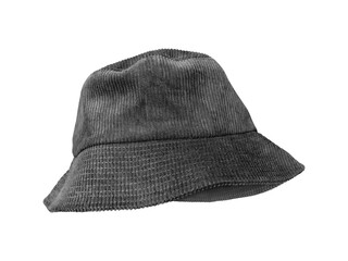 black bucket hat isolated PNG transparent
