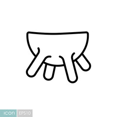 Cow udder vector icon. Dairy product sign - obrazy, fototapety, plakaty