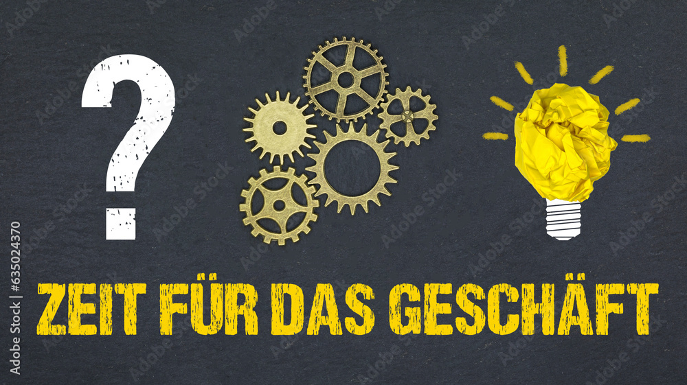 Sticker zeit für das geschäft