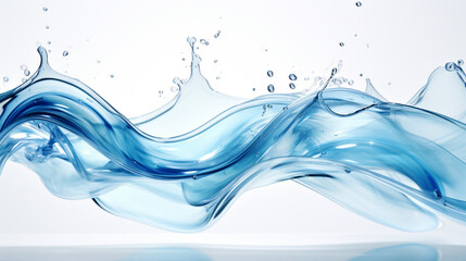 blue burst wave with splashes abstract background. Generative Ai. 