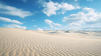Fototapeta na wymiar sand dunes in the desert at noon. Generative Ai. 