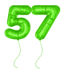 Green Balloon Number 57