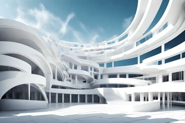 Abstract architecture background. Generative AI