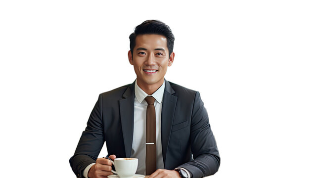 Asian male businessman, young executive Banking Finance Analyst