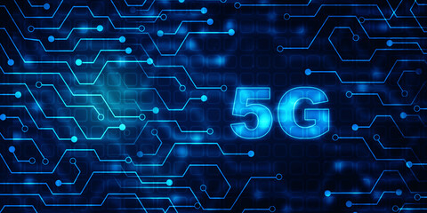 2d rendering 5G Network 5G Connection
 - obrazy, fototapety, plakaty
