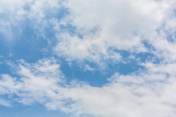 Beautiful cumulus clouds in sunny summer day. Atmosphere background or wallpaper