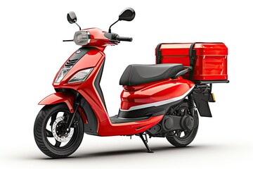 Delivery scooter isolated on white background