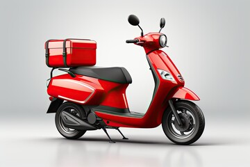 Delivery scooter isolated on white background