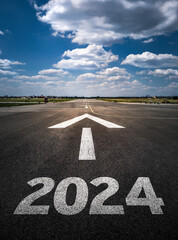 New Year 2024 - concept of planning and challenge, business strategy, opportunity ,hope and new...
