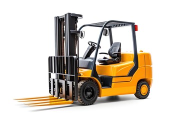Forklift isolated on white background