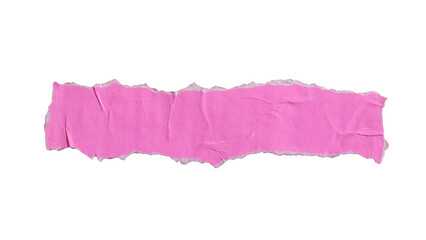 Torn glued pink paper for using as a text box