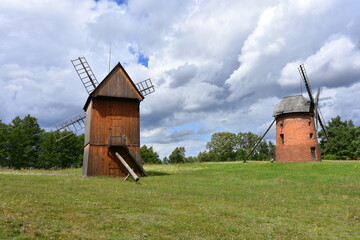 wiatrak, młyn, Wielkopolski Park Etnograficzny w Dziekanowicach, stary, architektura,   © Albin Marciniak