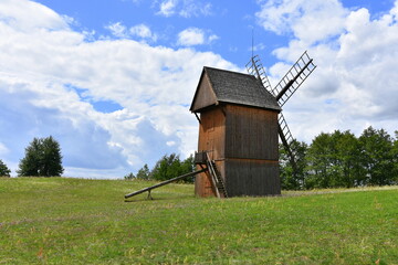 wiatrak, młyn, Wielkopolski Park Etnograficzny w Dziekanowicach, stary, architektura,   © Albin Marciniak