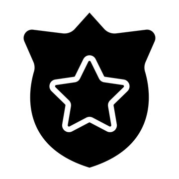 police badge glyph 