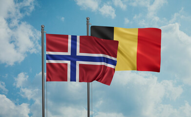 Belgium and Norway flag
