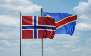 Congo and Norway flag