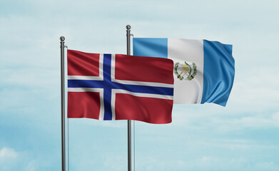 Guatemala and Norway flag