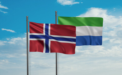 Sierra Leone and Norway flag