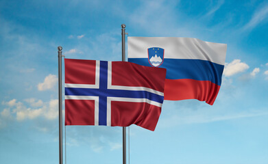 Slovenia and Norway flag