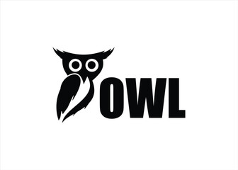 owl logo design vector