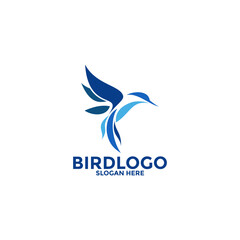 Bird logo design abstract, Flying Bird logo vector template