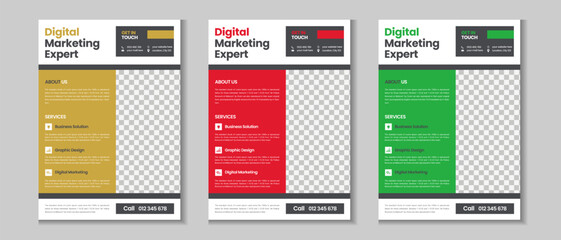 Business flyer, annual report design a4 template