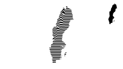 relief map of Sweden