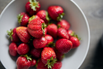 strawberries in a bowl