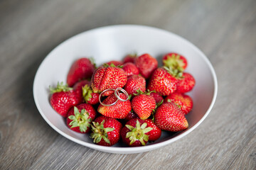 strawberries in a bowl