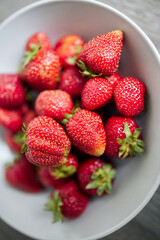 strawberries in a bowl
