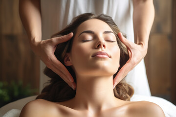 Naklejka premium Frau Wellness