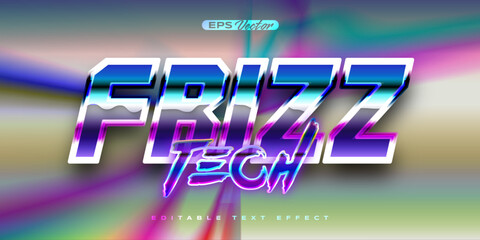 80s frizz tech editable text effect back to the future theme