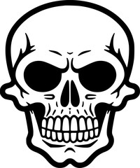 Skull - Minimalist and Flat Logo - Vector illustration