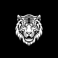 Tiger - Minimalist and Flat Logo - Vector illustration