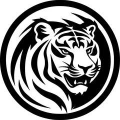 Tiger - Minimalist and Flat Logo - Vector illustration