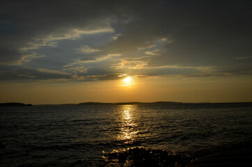 sunset over the sea