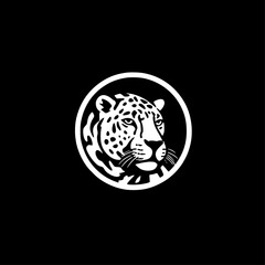 Leopard | Black and White Vector illustration