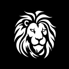 Lion | Black and White Vector illustration