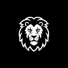 Obraz premium Lion | Black and White Vector illustration
