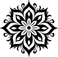 Mandala | Minimalist and Simple Silhouette - Vector illustration