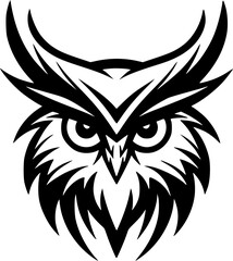 Owl - Minimalist and Flat Logo - Vector illustration