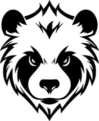 Panda | Black and White Vector illustration