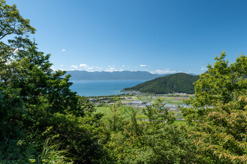 Fototapeta na wymiar 近江八幡の八幡山からの眺め　琵琶湖方面　滋賀県近江八幡市