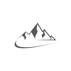 Set of vector mountain and outdoor adventures logo