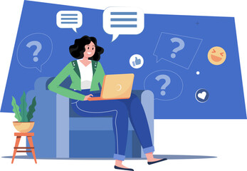 Social Media Influencer Doing Live Q&A